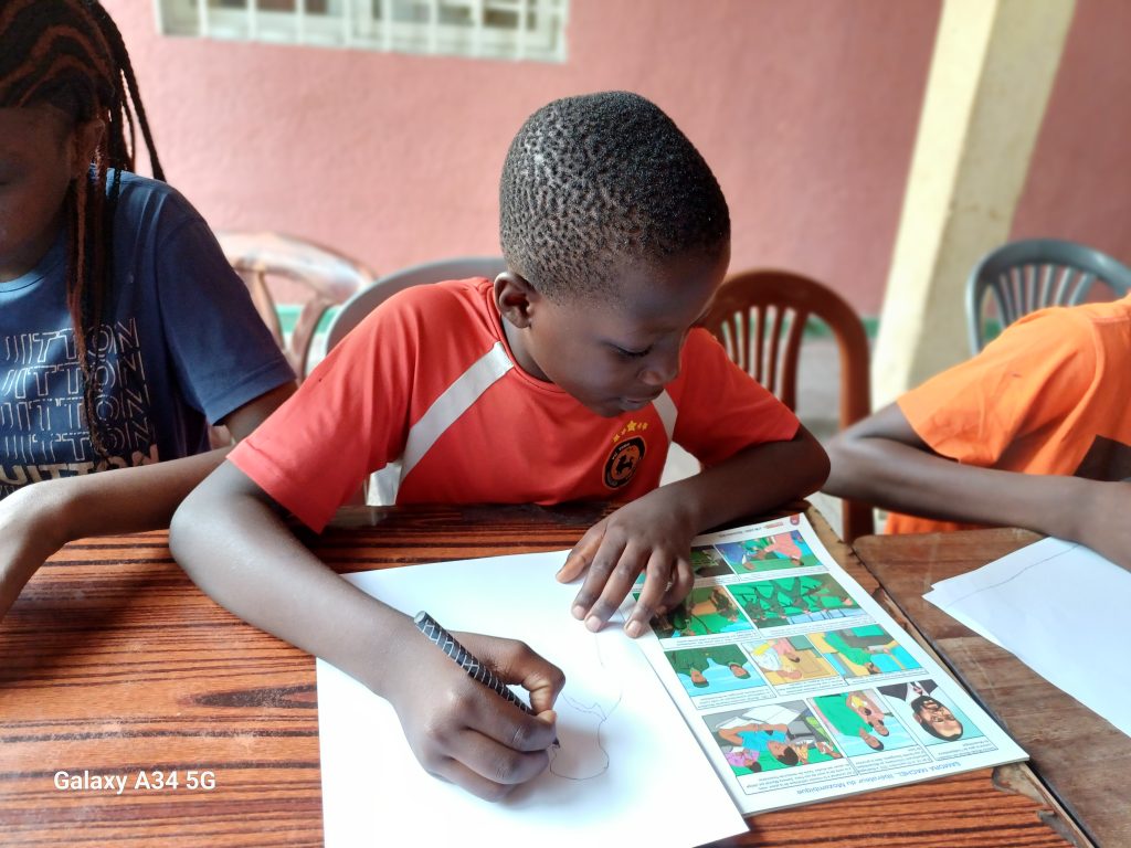 Temps de lecture à l'orphelinat Carlino 